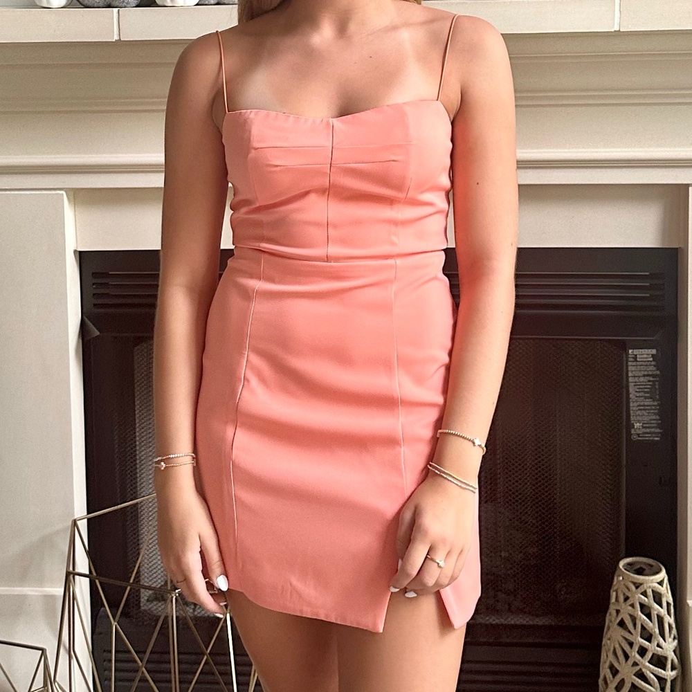 Coral Mini Dress - perfect for homecoming